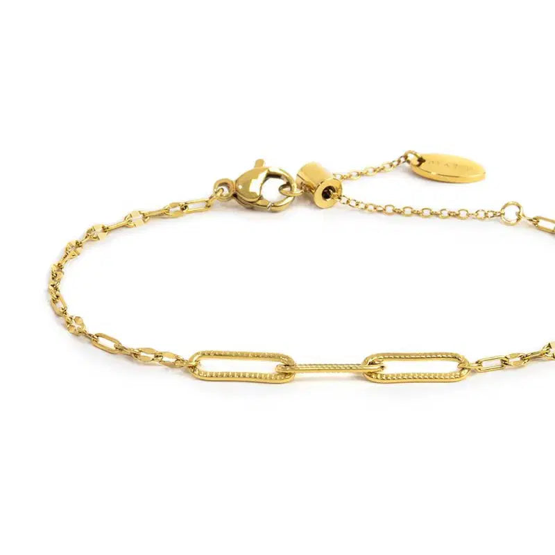 Bracciale catena lip cable e centrale a catena cable con texture Marlù