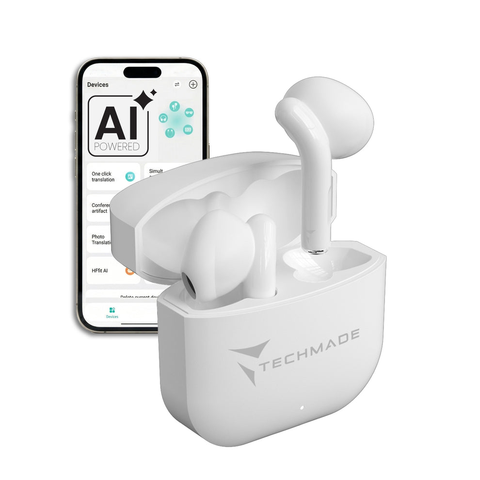Auricolari Bluetooth in Ear XM201 - con Box di ricarica - AI di traduzione
