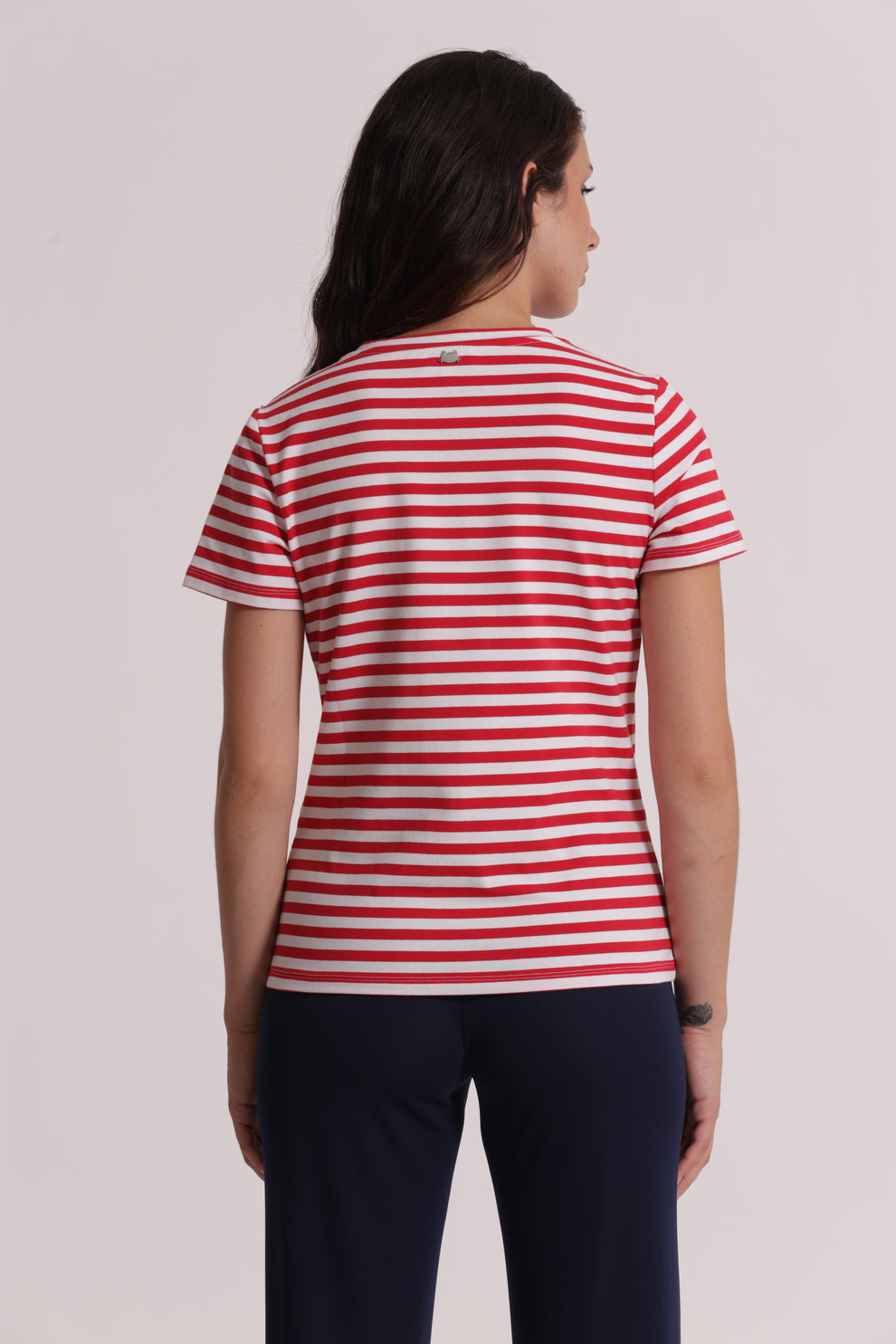 T-SHIRT A RIGHE CON BORCHIE MIMI-MUA